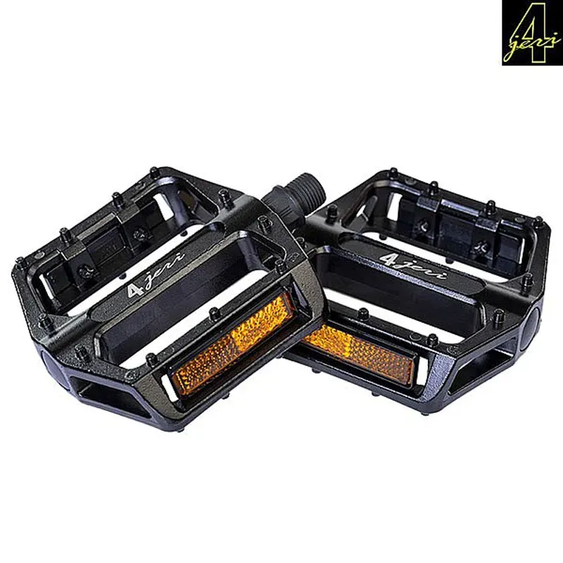 4 Jeri Pro-Style Platform Pedals Black 1/2 Inch