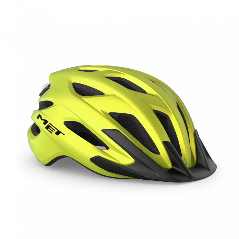 Met Crossover Helmet in Lime Yellow Metallic