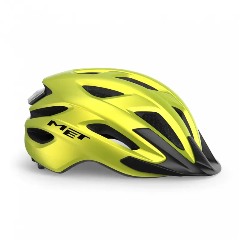 Met Crossover Helmet in Lime Yellow Metallic-1
