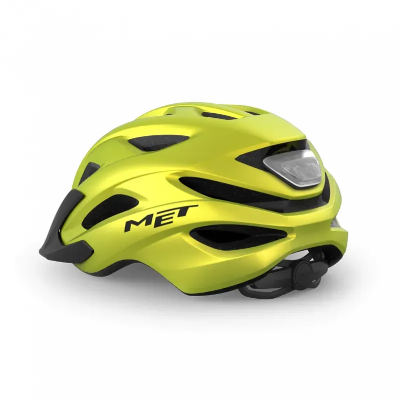 Met Crossover Helmet in Lime Yellow Metallic-2