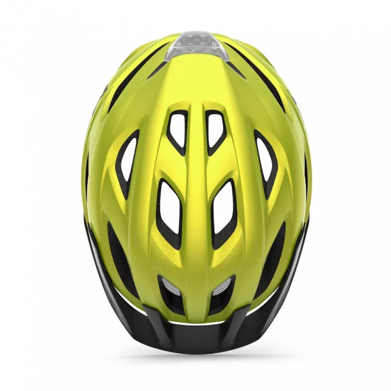 Met Crossover Helmet in Lime Yellow Metallic-3