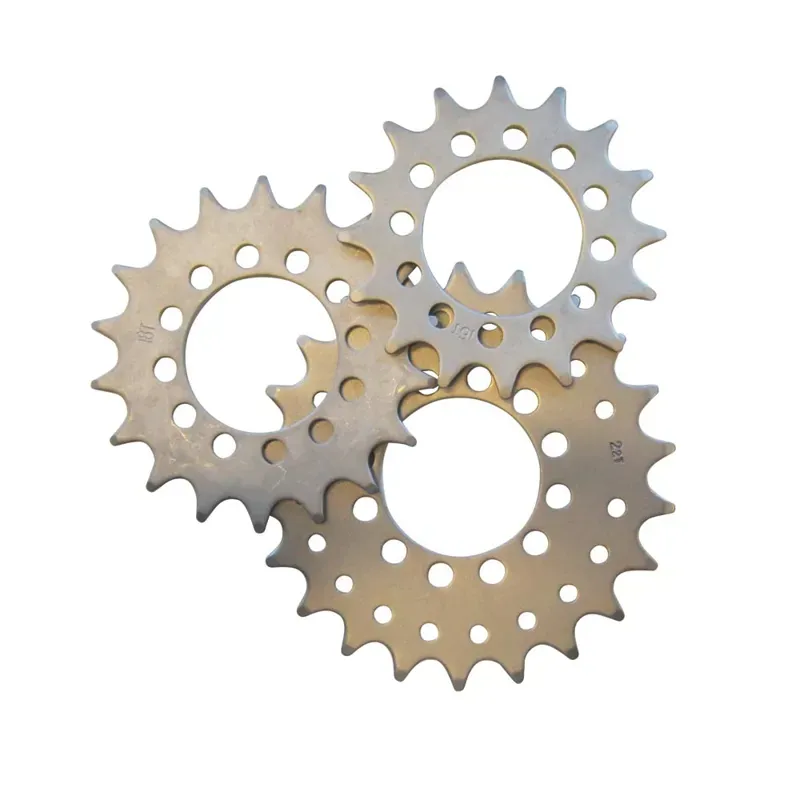 Gusset Disc Mount Fixed Sprockets in Silver