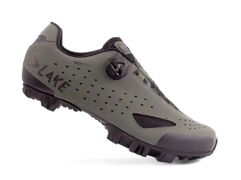 Lake MX177-X Wide Mountain Bike Shoes in Beetle/Black
