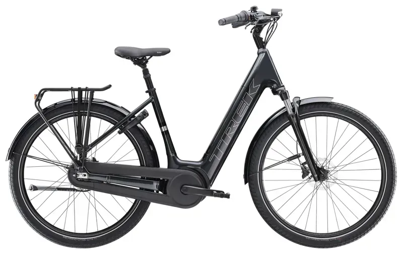 Trek District+ 3 Lowstep 400w Electric City Bike in Lithium