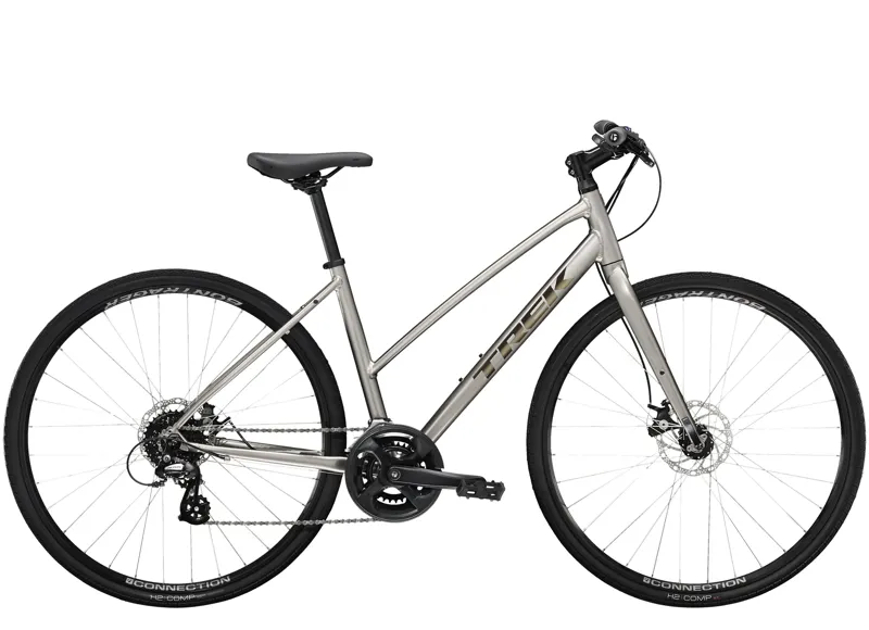2022 Trek FX 1 Stagger Disc Hybrid Bike in Metallic Gunmetal