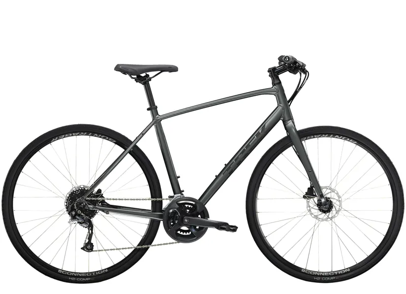 2022 Trek FX 2 Disc Hybrid Bike in Lithium Grey