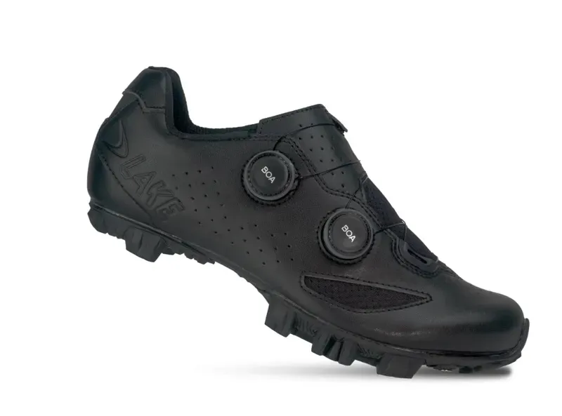 Lake MX190-X Wide Cycling Shoes in Black/Black