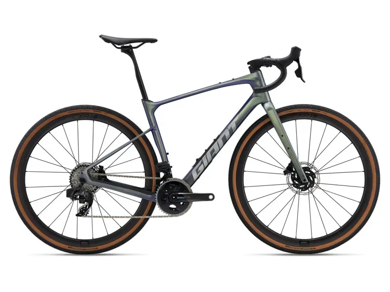 Giant Revolt Advanced Pro Gravel Bike In Gloss Interstellar/Chrome