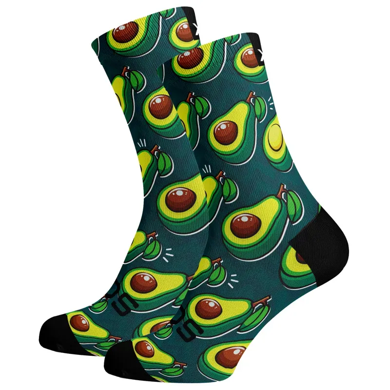 Sox Footwear Avacado Bright and Fun Premium Crew Socks in Green