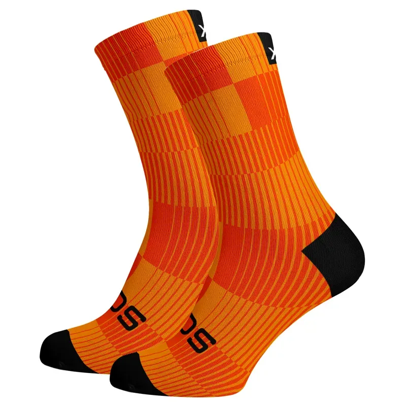 Sox Footwear Slight Minimalist Premium Crew Socks in Orange