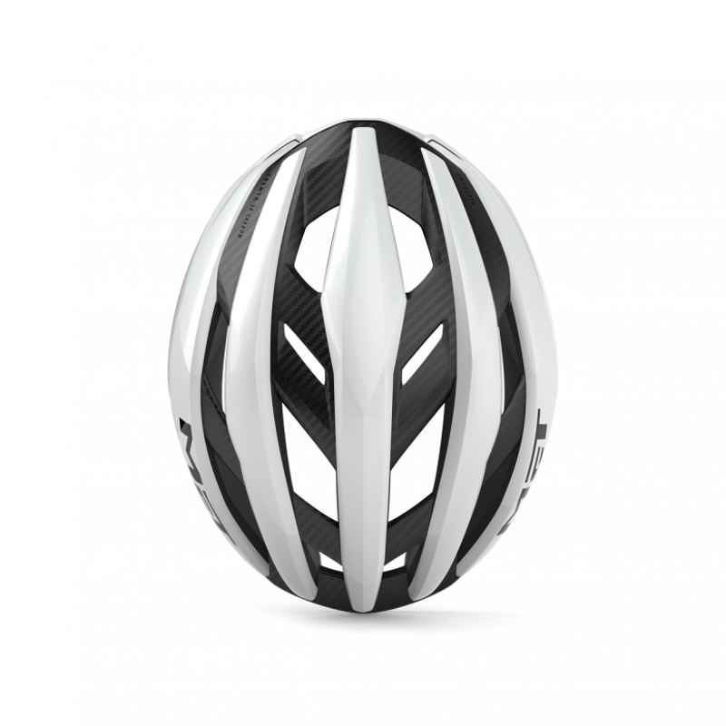 Met Trenta 3K Carbon Airframe Helmet in White -1