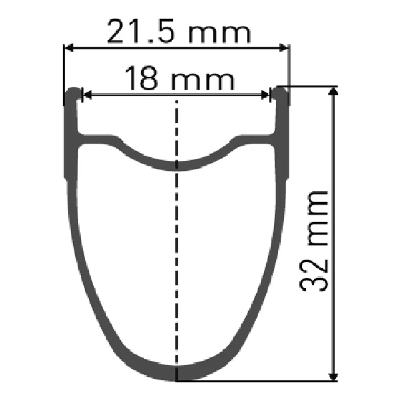 DT Swiss PR 1400 DICUT wheel Oxic clincher 32 x 18 mm QR front - 32 mm aluminium clincher 100 mm qr-1