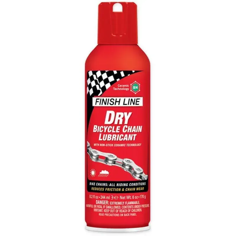 Finish Line Ceramic Tech 8oz/240ml Dry Lube Aerosols in Red