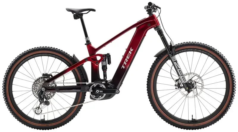 Trek Rail+ 9.9 XX AXS T-Type Gen 5 E-Mountain Bike In Red Smoke