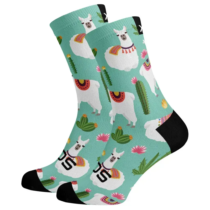 Sox Footwear Premium Crew Socks in Llama Animals