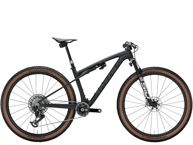 Trek Supercaliber SLR 9.9 Flight Attendant Gen 2 XC Mountain Bike In Carbon Black Smoke