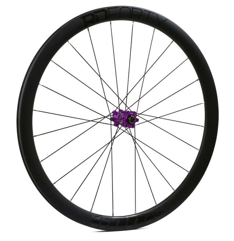 Hope RD40 RS4 6-Bolt Carbon Front Wheel in Purple